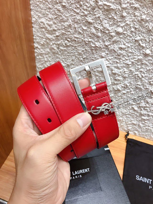 Saint Laurent女士皮帶 聖羅蘭2020新款YSL古金原版開模金扣腰帶  jjp1246